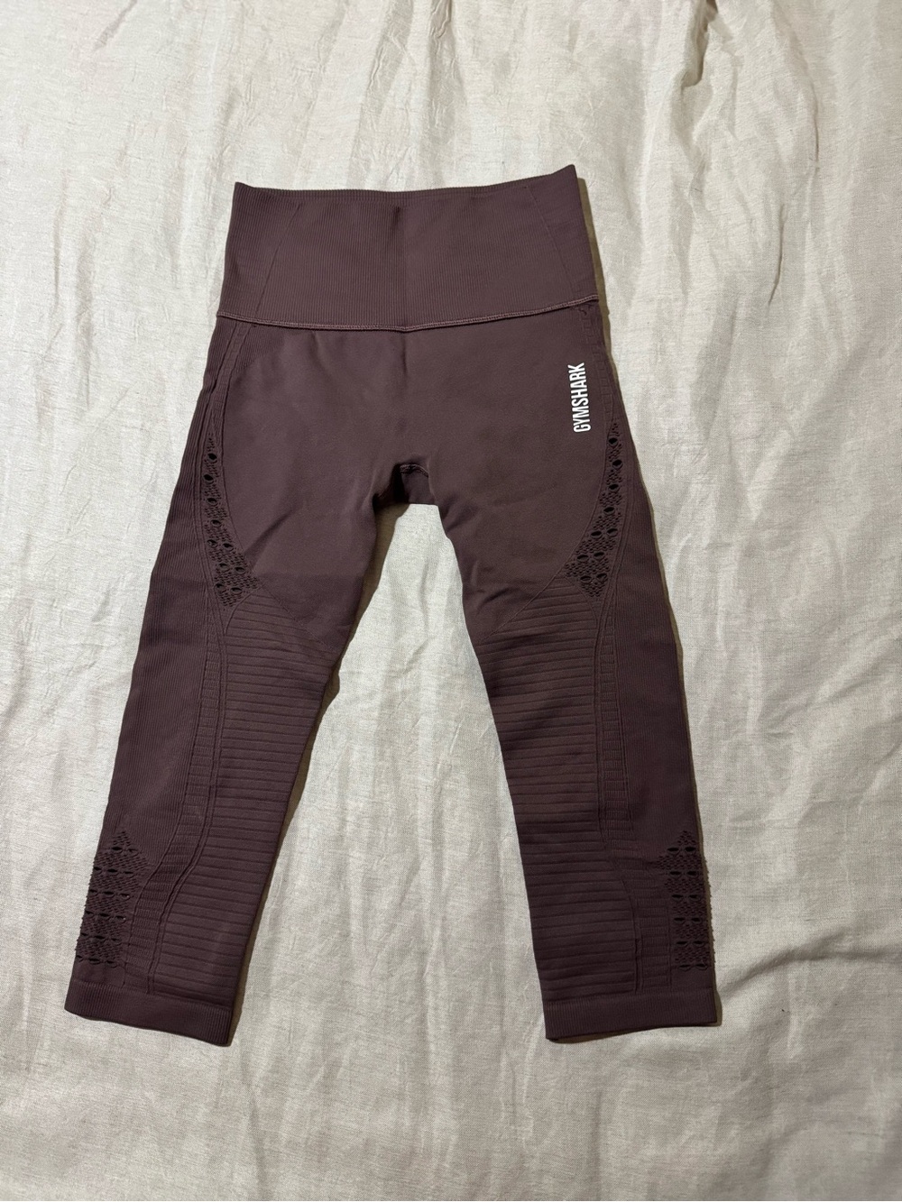 Gymshark Seamless Cropped Leggings Brown High Waisted Size XS/S Estimated